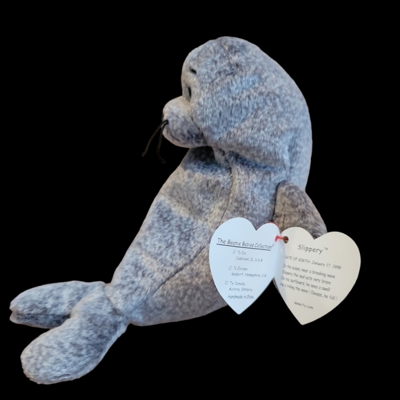 RARE Retired TY Beanie Baby "Slippery" the Seal 🦭 🦭 🦭 - Picture 3 of 5